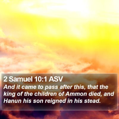 2 Samuel 10:1 ASV Bible Verse Image