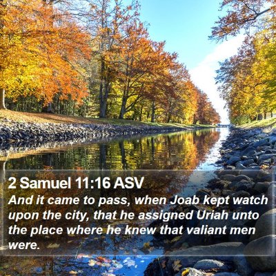 2 Samuel 11:16 ASV Bible Verse Image