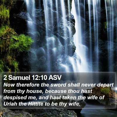 2 Samuel 12:10 ASV Bible Verse Image
