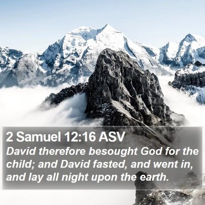 2 Samuel 12:16 ASV Bible Verse Image