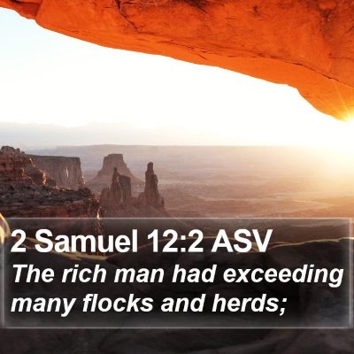 2 Samuel 12:2 ASV Bible Verse Image
