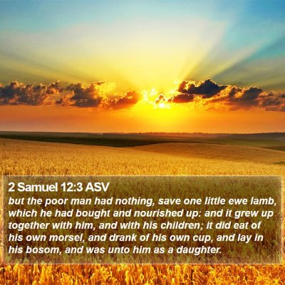 2 Samuel 12:3 ASV Bible Verse Image