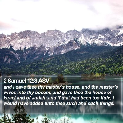 2 Samuel 12:8 ASV Bible Verse Image