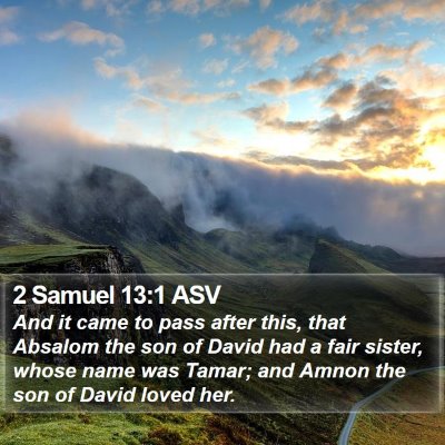 2 Samuel 13:1 ASV Bible Verse Image