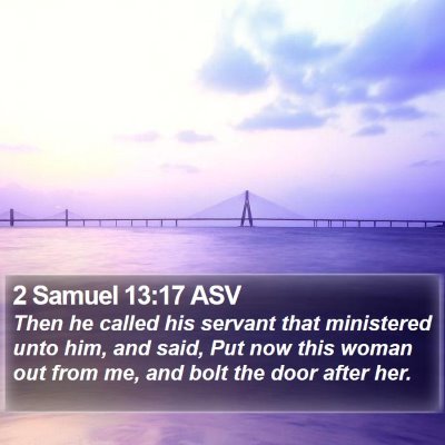 2 Samuel 13:17 ASV Bible Verse Image