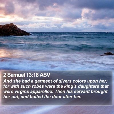 2 Samuel 13:18 ASV Bible Verse Image