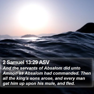 2 Samuel 13:29 ASV Bible Verse Image