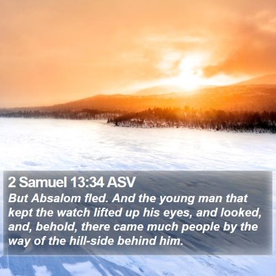2 Samuel 13:34 ASV Bible Verse Image