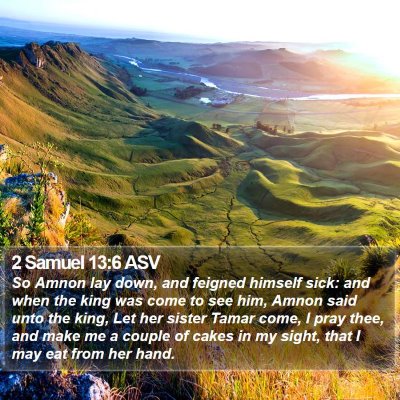 2 Samuel 13:6 ASV Bible Verse Image