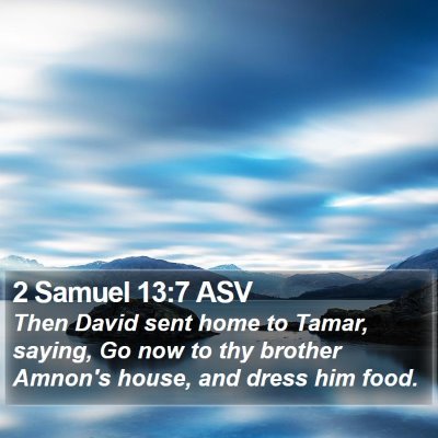 2 Samuel 13:7 ASV Bible Verse Image