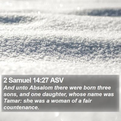 2 Samuel 14:27 ASV Bible Verse Image