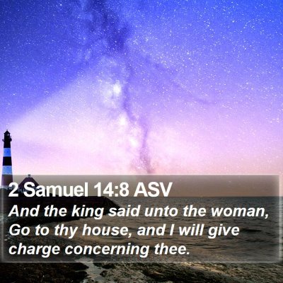 2 Samuel 14:8 ASV Bible Verse Image