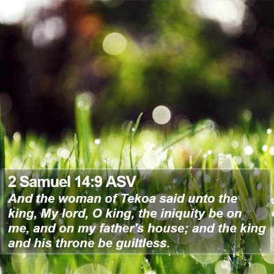 2 Samuel 14:9 ASV Bible Verse Image