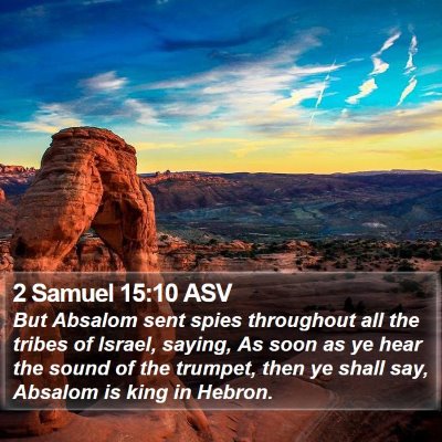 2 Samuel 15:10 ASV Bible Verse Image