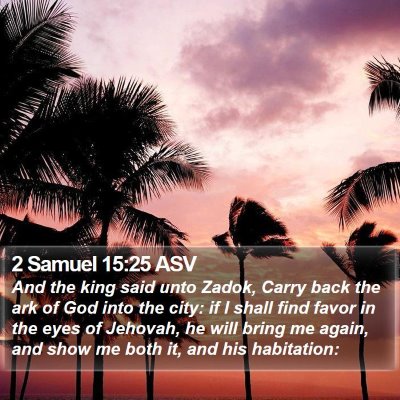 2 Samuel 15:25 ASV Bible Verse Image