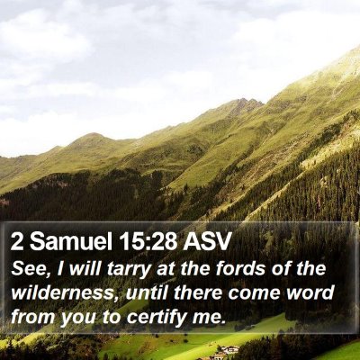 2 Samuel 15:28 ASV Bible Verse Image