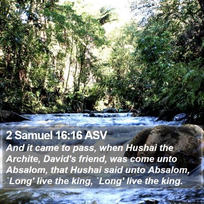 2 Samuel 16:16 ASV Bible Verse Image