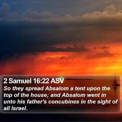 2 Samuel 16:22 ASV Bible Verse Image