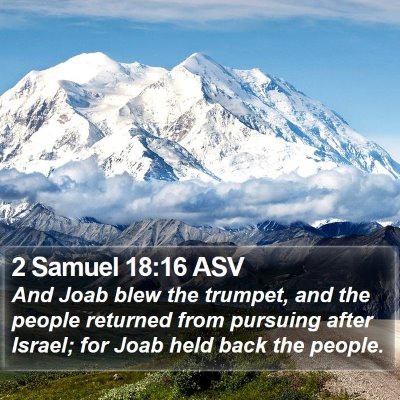 2 Samuel 18:16 ASV Bible Verse Image
