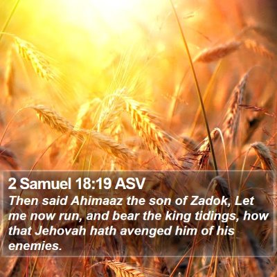 2 Samuel 18:19 ASV Bible Verse Image