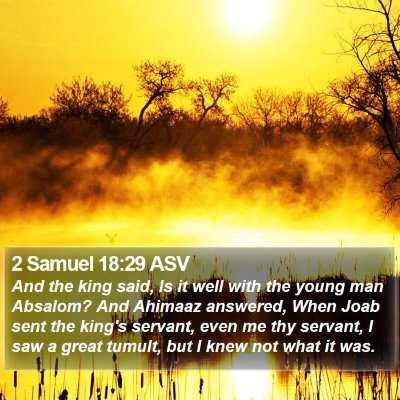2 Samuel 18:29 ASV Bible Verse Image