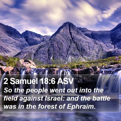 2 Samuel 18:6 ASV Bible Verse Image