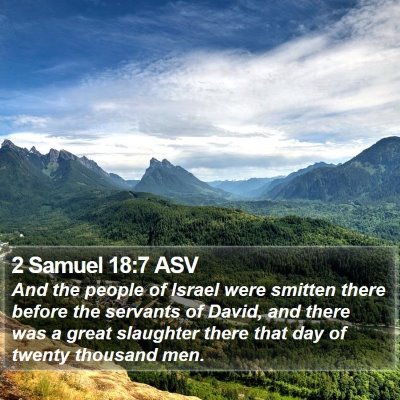 2 Samuel 18:7 ASV Bible Verse Image