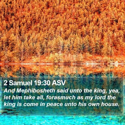 2 Samuel 19:30 ASV Bible Verse Image