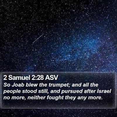 2 Samuel 2:28 ASV Bible Verse Image