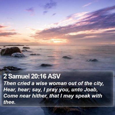 2 Samuel 20:16 ASV Bible Verse Image