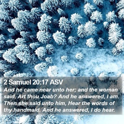 2 Samuel 20:17 ASV Bible Verse Image
