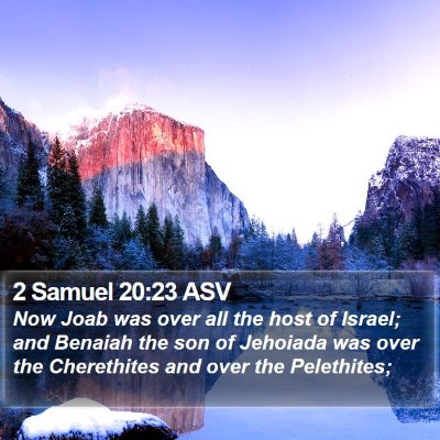 2 Samuel 20:23 ASV Bible Verse Image