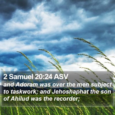 2 Samuel 20:24 ASV Bible Verse Image