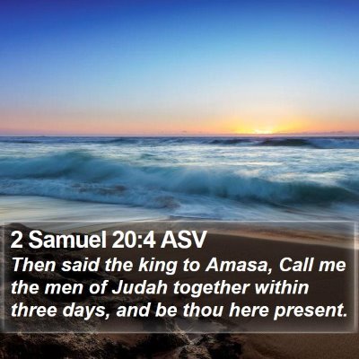 2 Samuel 20:4 ASV Bible Verse Image
