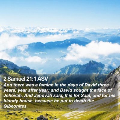 2 Samuel 21:1 ASV Bible Verse Image