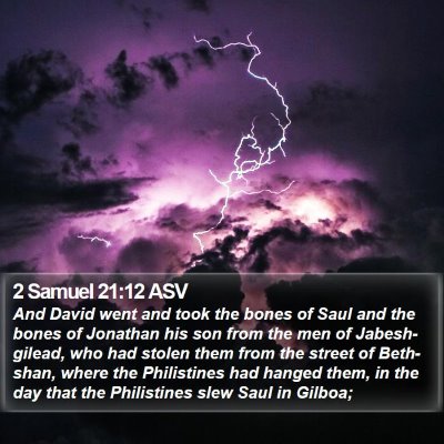 2 Samuel 21:12 ASV Bible Verse Image