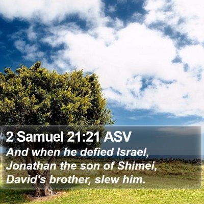 2 Samuel 21:21 ASV Bible Verse Image