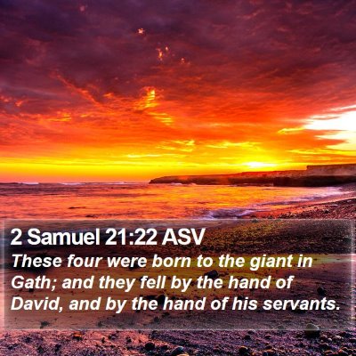 2 Samuel 21:22 ASV Bible Verse Image