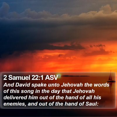 2 Samuel 22:1 ASV Bible Verse Image