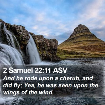 2 Samuel 22:11 ASV Bible Verse Image