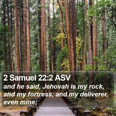 2 Samuel 22:2 ASV Bible Verse Image