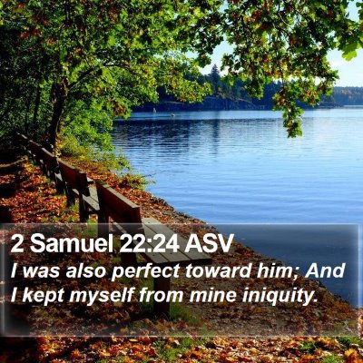 2 Samuel 22:24 ASV Bible Verse Image