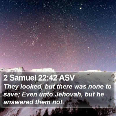 2 Samuel 22:42 ASV Bible Verse Image