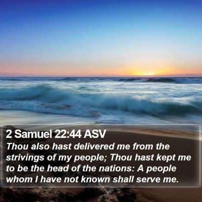 2 Samuel 22:44 ASV Bible Verse Image