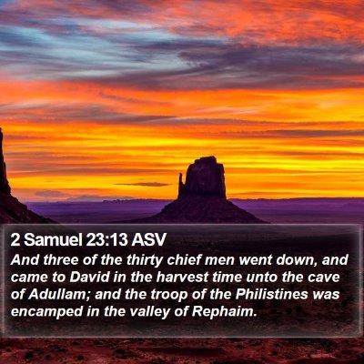 2 Samuel 23:13 ASV Bible Verse Image
