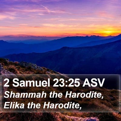 2 Samuel 23:25 ASV Bible Verse Image