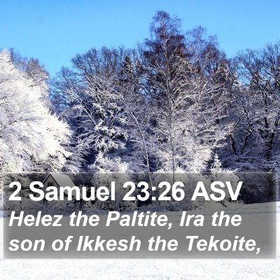 2 Samuel 23:26 ASV Bible Verse Image