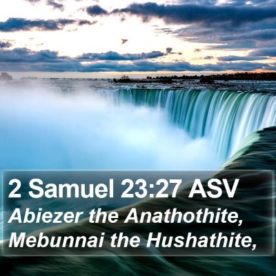 2 Samuel 23:27 ASV Bible Verse Image