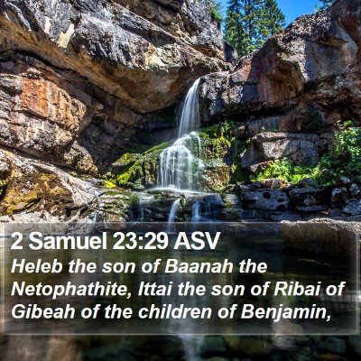 2 Samuel 23:29 ASV Bible Verse Image