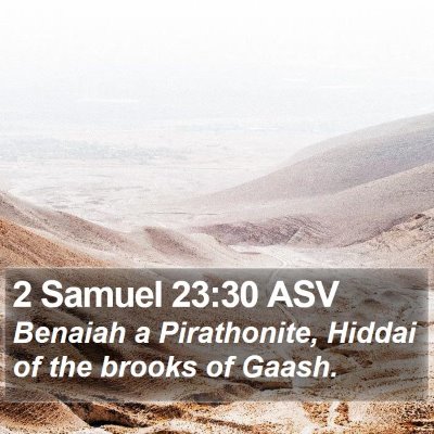 2 Samuel 23:30 ASV Bible Verse Image